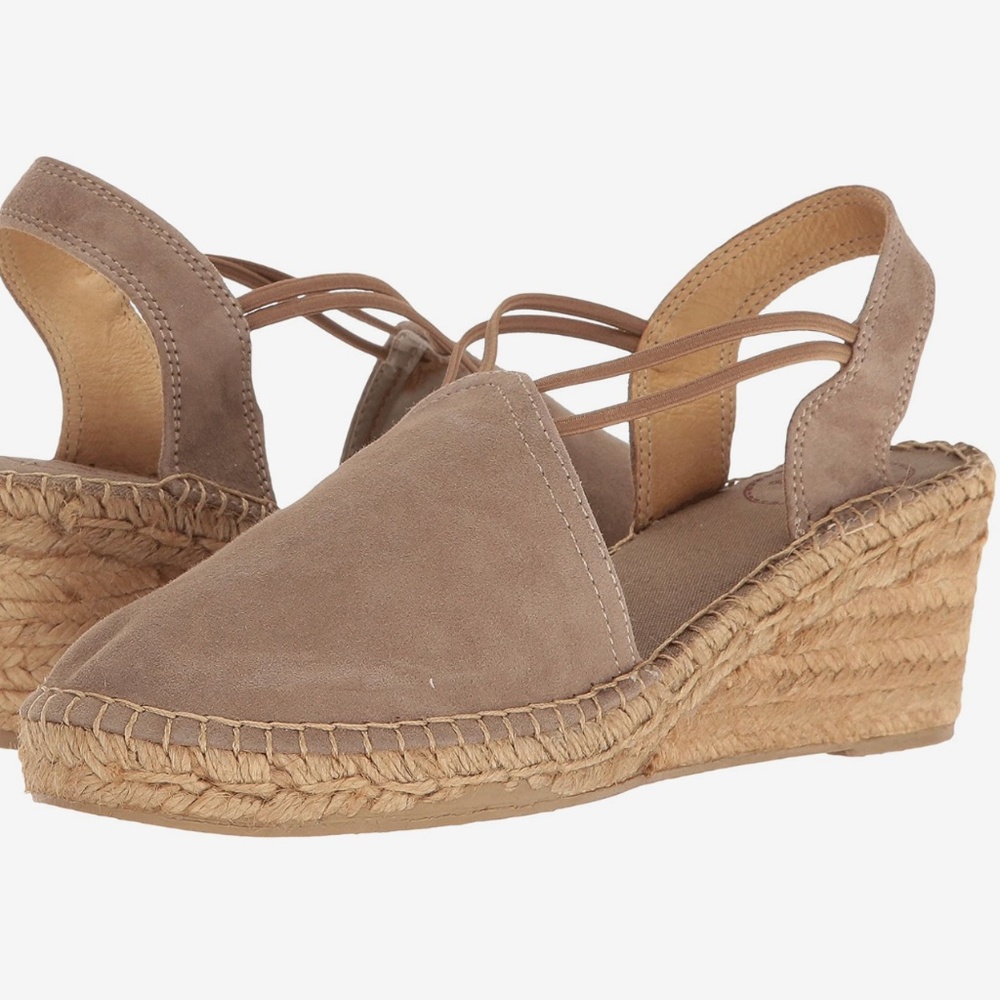 Toni Pons Tremp Espadrille Taupe Suede size 39 (NEW IN BOX)